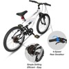 Hykolity Kids Mountain Bike 20 inch MTB Bicycle Age 6-12 Years Height 42-56 in Tween Cycling Full Suspension Sport Outdoor Bikes - Pale White - 4 of 4