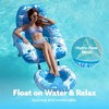 Joyfy Pool Float Adult, Inflatable Pool Floaties Chair Lounge with Backrest, 2-in-1 Convertible Water Recliner Chair/Bed with Cup Holders - 4 of 4