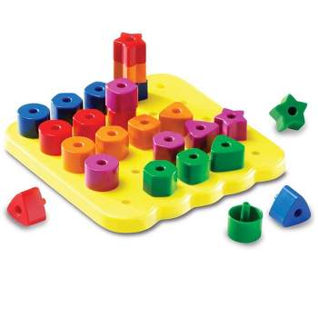 Learning Resources Stacking Shapes Pegboard, Fine Motor Toy