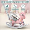 AZL1 Life Concept Rocker and Spring Horse 4 Mode with Push Handle Backrest Balance Board for Toddler 1 to 3 Years Play, Pink, 30.71"*11.42"*17.72" - 4 of 4