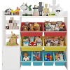 Coucheta 43.5" 4-Tier Storage Organizer - Bookcase with 8 Removable Bins & Cubbies for Books & Crafts, Available in Multiple Color Options - 3 of 4
