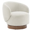 Spruce&Spring Upholstered Swivel Accent Chair Fabric - 2 of 4