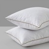 Peace Nest Medium-Firm Goose Feather Down Bed Pillows Set of 2 with 1.5 inch Gusset - 4 of 4