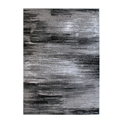 Emma and Oliver Ultra Soft Shaded Look Olefin Accent Rug with Natural Jute Backing