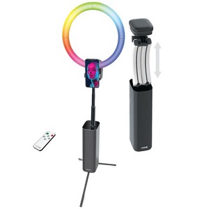 Bower® Wireless Creator Collapsible 12-In. White and RGB Ring Light, Black - 1 of 4