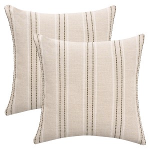 REGALWOVEN Stripe Soft Cozy Decorative Casual Farmhouse Pillow Cases 2 Pcs - 1 of 4