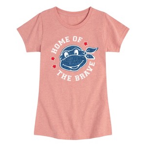 Girls' - Teenage Mutant Ninja Turtles - Born Raised Usa Fitted Short Sleeve Graphic T-Shirt - 1 of 4