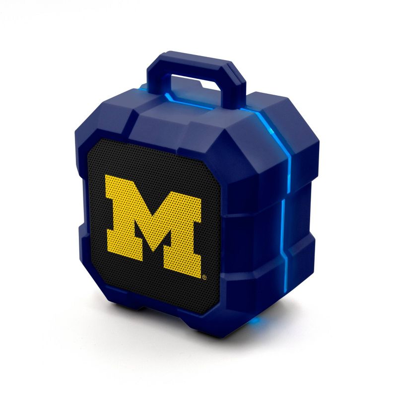 NCAA Michigan Wolverines LED Shock Box Bluetooth Speaker, 1 of 5