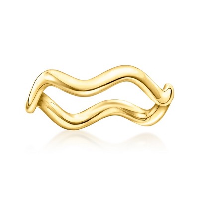 RS Pure by Ross-Simons 18kt Gold Vermeil Wavy Ring