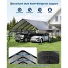 20'x25'x13.4' Metal Carport for 2 Cars, Car Ports Kit for All-Weather, Reinforced Frame Garage for Pickup Trucks, Boats - 3 of 4