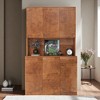 71" Tall Wardrobe Storage Cabinet with 6 Doors, 1 Drawer and Open Shelf, Freestanding MDF Pantry Closet for Bedroom Kitchen Entryway - 4 of 4