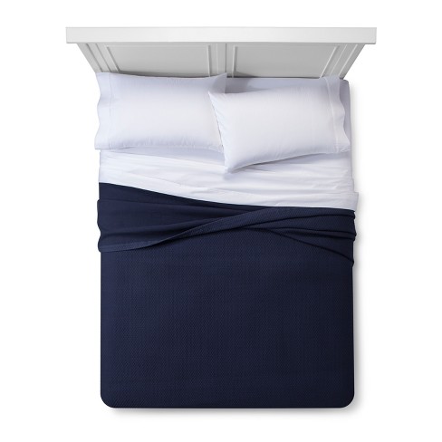 Navy Diamond Matelasse Coverlet King Fieldcrest Target