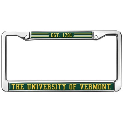 University of Vermont School Logo Full Size Standard License Plate Metal Frame