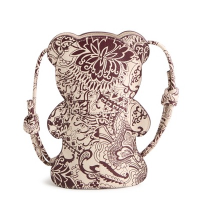 Vera Bradley Women's Leather Heritage Bear Crossbody Bag Eclectic Paisley Cottage Cream — фото 2