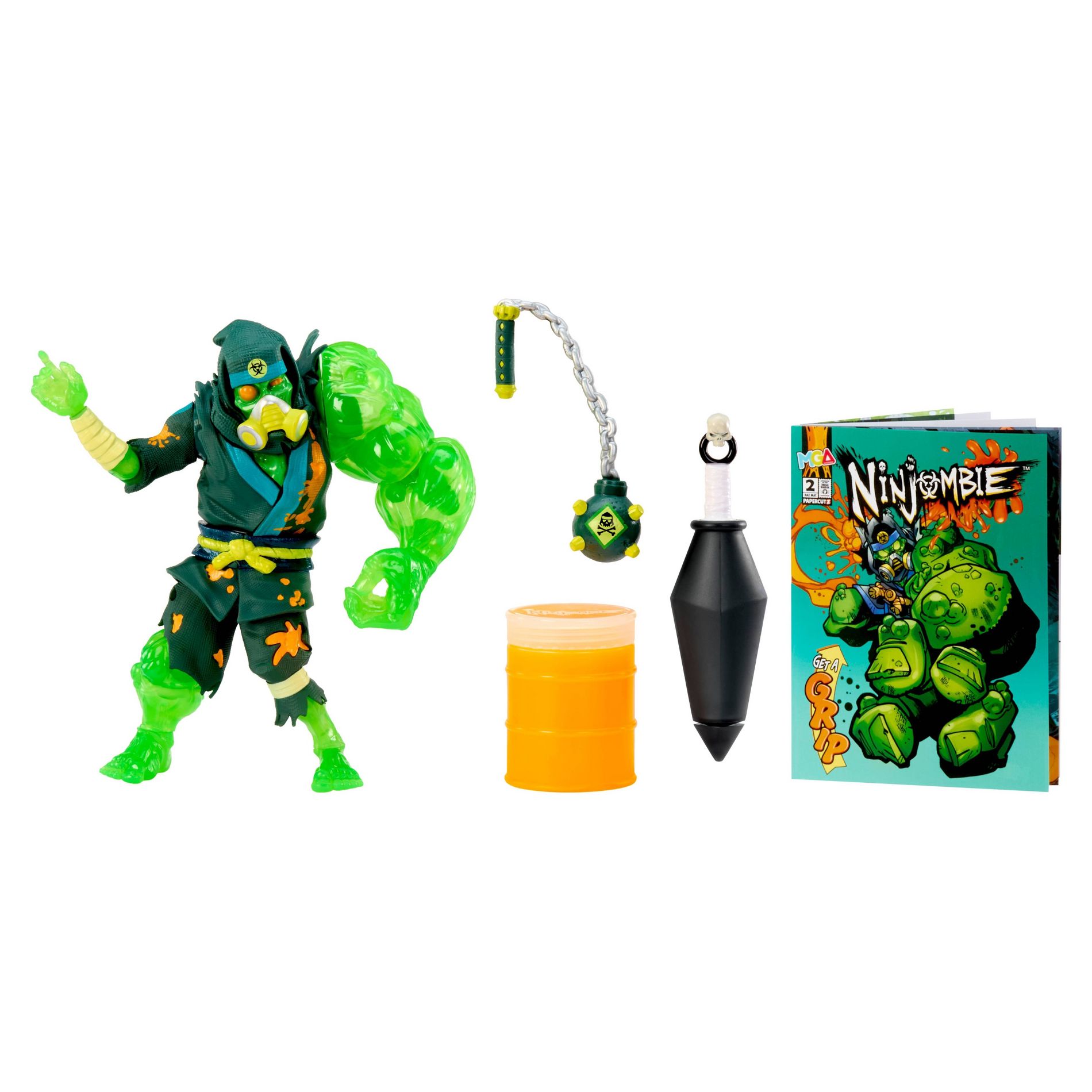 Ninjombie Action Figure - Haz Mat: Monsters & Horror, MGA Entertainment, Creativity Focus, Includes Accessory