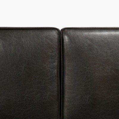 Alexander Black Leather Upholstered Adjustable Headboard