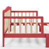 Infurnic Beds, Toddler Single Bed with Safety Guardrails and Headboard, Low To Floor Design for Toddler Children, Red, 70"*36"*27" - 4 of 4