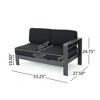 Christopher Knight Home Beatrice Patio Modem V-Shaped Aluminum 5-Seater Sectional Sofa Set with Thick Cushions - 4 of 4
