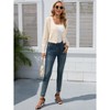 Clearlove Women's Cropped Cardigan Long Sleeve Soft Knit Rib Button Down Sweater - 4 of 4