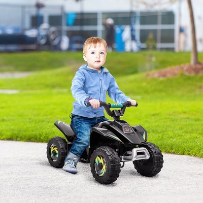 Black 6V Kids Electric Quad ATV with Forward and Reverse