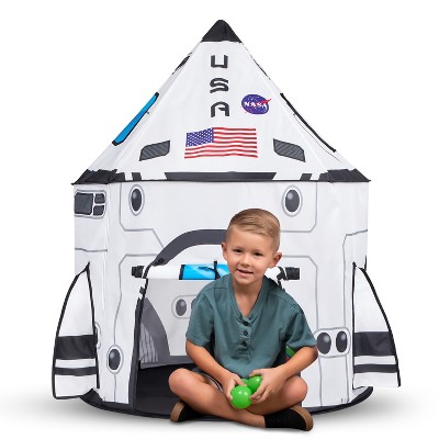 Joyfy Rocket Ship Play Tent for Kids, Pop up Play Tent, Indoor Outdoor Spaceship Playhouse Tent Set, Space Toys Astronaut Toys Gift for Kids Age 3+