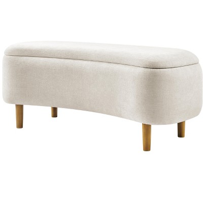 New Pacific Direct Leony Chenille Storage Bench