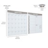 ECR4Kids MessageStor Magnetic Dry-Erase Glass Board with Magnets, 17.5in x 17.5in, 2-Pack - 2 of 4