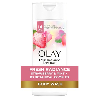 Olay Fresh Outlast Cooling Mini Body Wash - White Strawberry & Mint - Travel Size - 3 fl oz: Hydrating, Paraben-Free