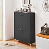 Shoe Storage Organizer Freestanding 8 Pair Storage Organizer with 2 Flip Door for Entryway Hallway Bedroom 32 x 10 x 43in - 4 of 4