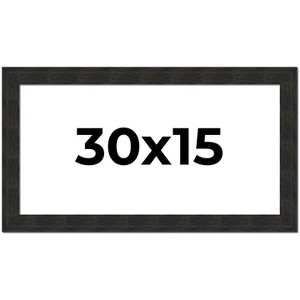 PosterPalooza | Panoramic Contemporary Black Picture Frame - UV Acrylic, Foam Board Backing, Hanging Hardware - 1 of 4