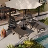 Oversized Outdoor HDPE Chaise Lounge with 5 Adjustable Positions & Rolling Wheels, Comfortable Pool Lounge Chair for Patio, Garden, and Poolside Use - 2 of 4