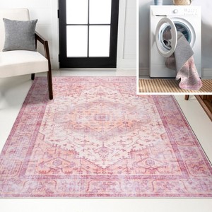 JONATHAN Y Alacati Ogee Medallion Machine-Washable Area Rug - 1 of 4