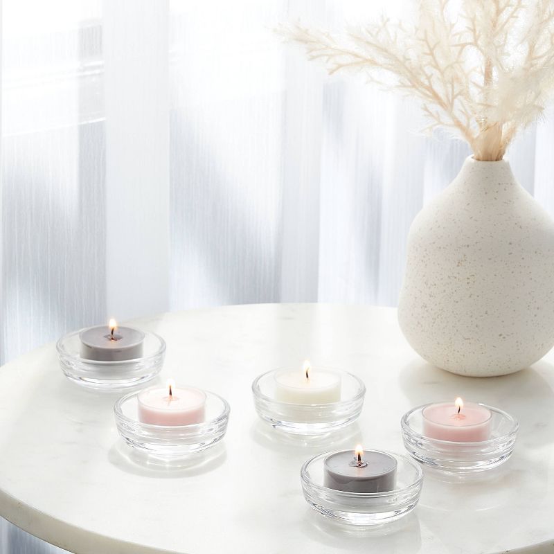 24pk Tealight Charcoal Black Teak with Soft Cotton Peony and Cherry Blossom Candles - Threshold&#8482;, 3 of 5