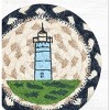 Earth Rugs Nubble Lighthouse Coaster – 5"x5" Braided Jute with Nautical Lighthouse Print for Coastal - 2 of 3