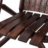 Lyngins Outdoor Nursery Rocking Chair with High Backrest,Glider Rocking Chair,Wood Accent Chair for Bedroom,Living Room,Garden - 4 of 4