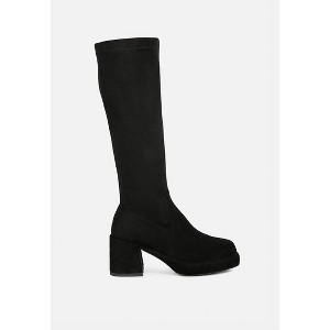 Morpin Stretch Suede Calf Boots Women - 1 of 4