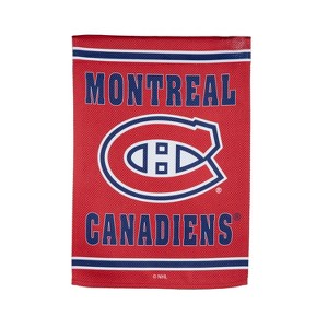 Evergreen Garden Flag Embossed Suede, Montreal Canadiens Double Sided Indoor Outdoor Decor 18" x 12.5" - 1 of 4