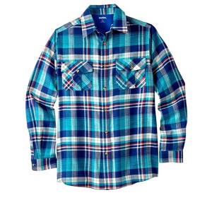 KingSize Signature Plaid Flannel Shirt - 1 of 4
