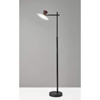 Elmore Floor Lamp with Smart Switch Black (Includes LED Light Bulb) - Adesso
