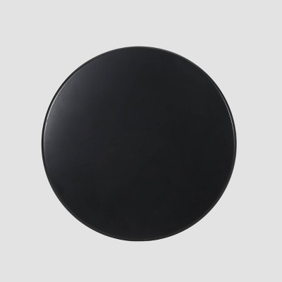 Nevada Matte Black Iron Hourglass Outdoor Side Table