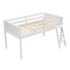NicBex Twin Size Bunk Bed Low Level Design Bed Frame with Guardrails and Removable Ladder, Space Saving, No Spring Box Required - 3 of 4