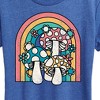 Women's - Instant Message - Retro Mushrooms Rainbow Short Sleeve Graphic T-Shirt - 2 of 4