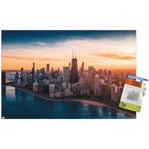 Trends International Cityscapes - Chicago, Illinois Unframed Wall Poster Prints - 1 of 4