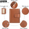 BEAFUP Women's Genuine Leather Wallet,Compact Size Wallet, RFID Blocking,with 14 Slots and 2 Zippered Pockets & Zipper Coin Pouch - 2 of 4