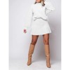 Imily Bela Womens Mock Neck Ribbed Sweaters Mini Skirt Fall Winter 2 Piece Skirt Sets Two Piece Outfits - 2 of 4