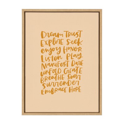 Natural Motivational Quote Canvas Print with Polystyrene Frame