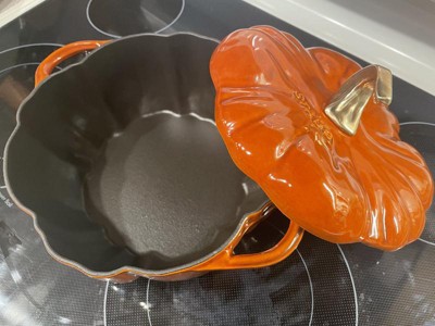 STAUB Cast Iron Pumpkin Dutch Oven 3.5-quart Burnt Orange Made in France  11 872078019839