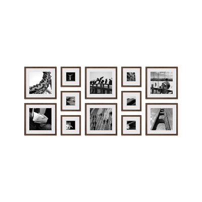 Haus and Hues Kensington Gallery Wall Frame Set with Real Glass and Mat