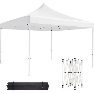 Acekool 10x10 Pop Up Canopy, Heavy Duty Waterproof Gazebo with Wheeled Bag, UV Resistant for Outdoor Events, Patio, Camping, Backyard, Black - 1 of 4
