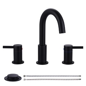 WOWOW 8 in. Widespread Double Handle Bathroom Sink Faucet - 1 of 4